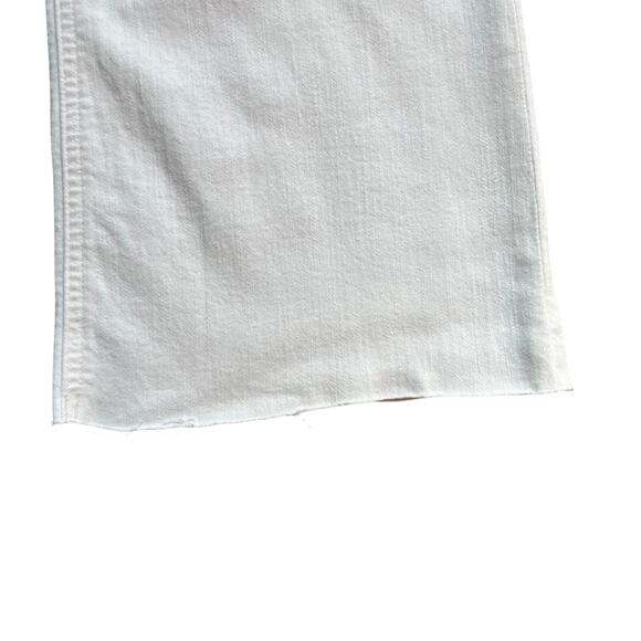 J. Crew White Mid Rise Flare Crop Jeans Raw Hem Plus size 35 NEW Tags Preppy - Picture 8 of 10